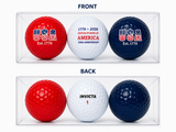 USA 250TH GOLF BALL SET RED