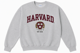 Sport Grey Gildan Harvard Crest crewneck sweatshirt with Harvard lettering and crest