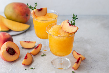 Sip Into Paradise: How to Make a Peach Mango Wine Slush at Home
