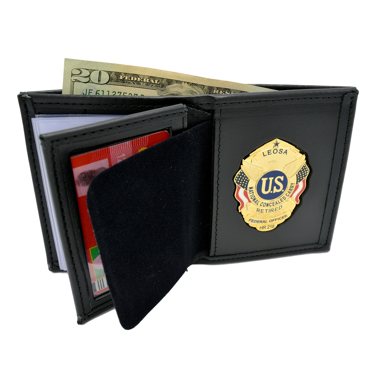 LEOSA Concealed Carry Badge Wallet | CWP Wallet | HR218 Wallet