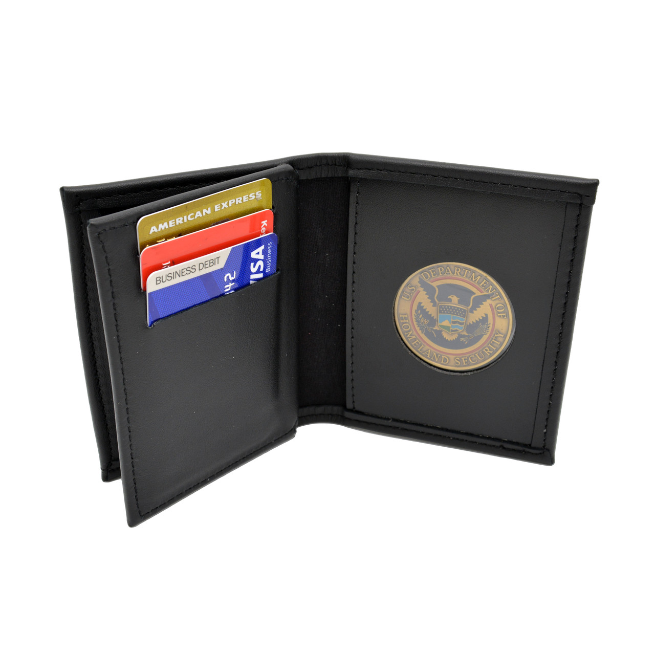 Challenge Coin Holder Leather Wallet Double ID | Perfect Fit