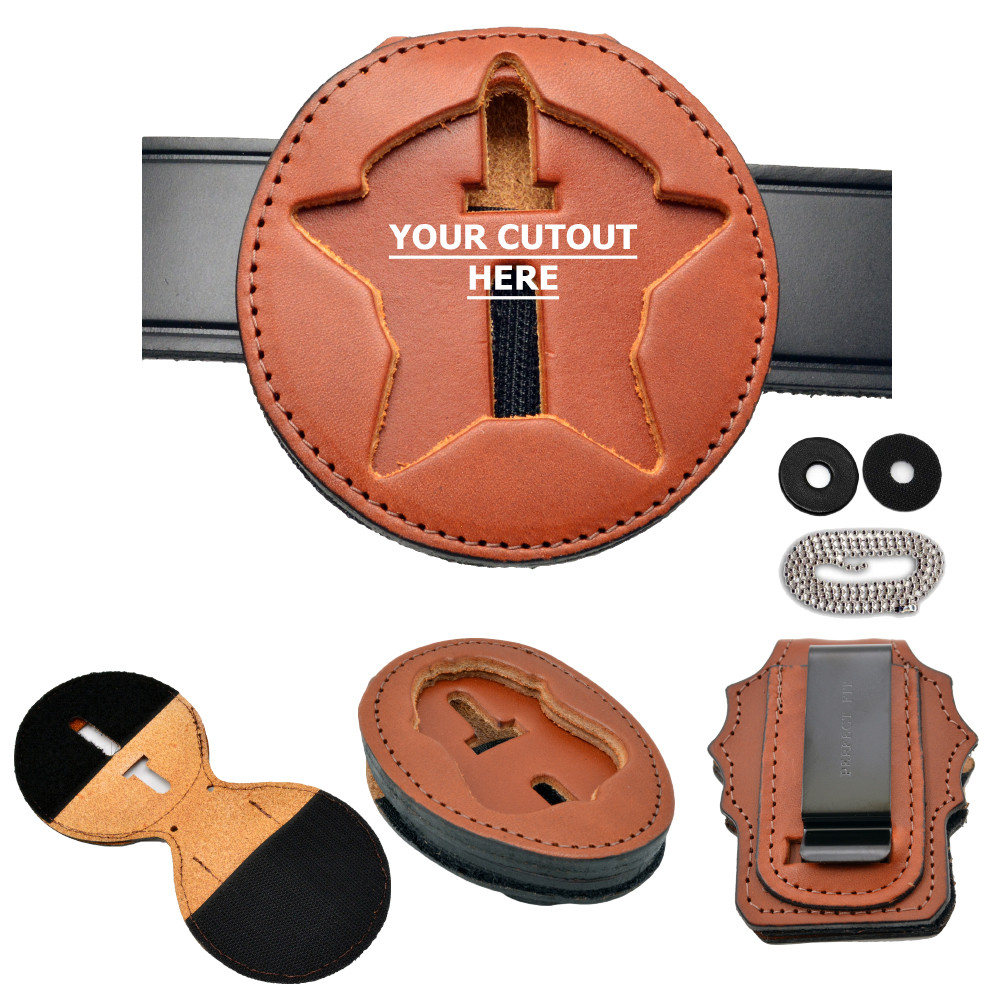 Custom Cutout Belt Clip Badge Holder | Belt Badge Holder with Neck