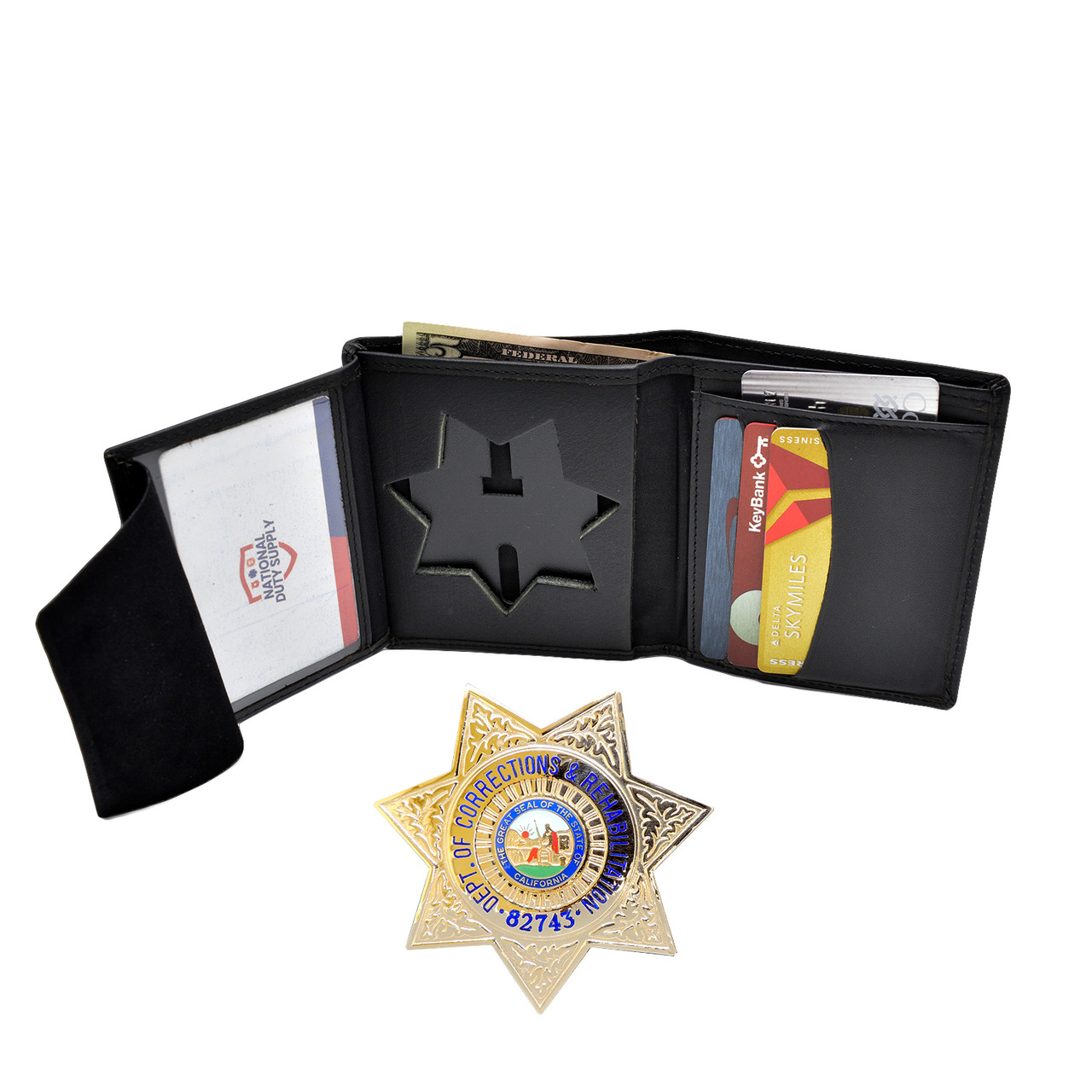DK-439 California Corrections Hidden Badge and ID Wallet | CDCR