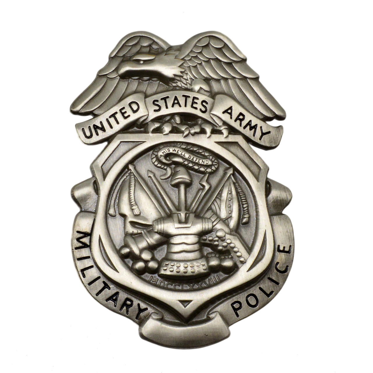 Army Military Police MP Badge with Credential Case