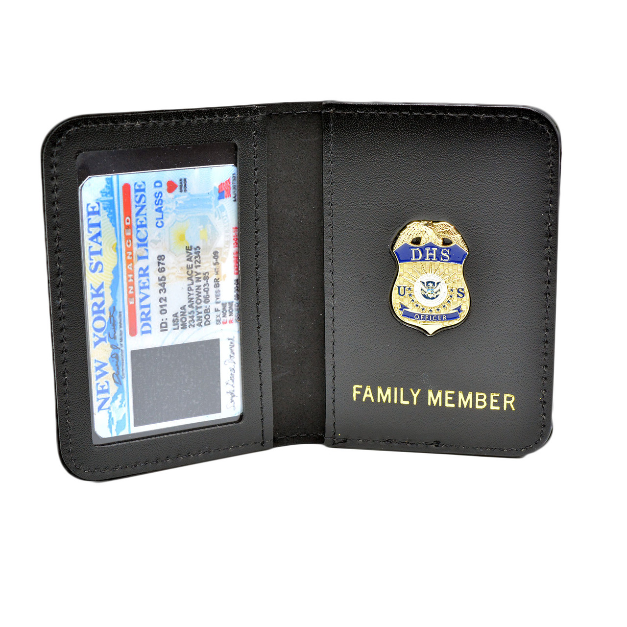 Westminster Police チーフバッジ IDケースセット DHS Officer Family Member Badge Leather ID Wallet Case 1.5