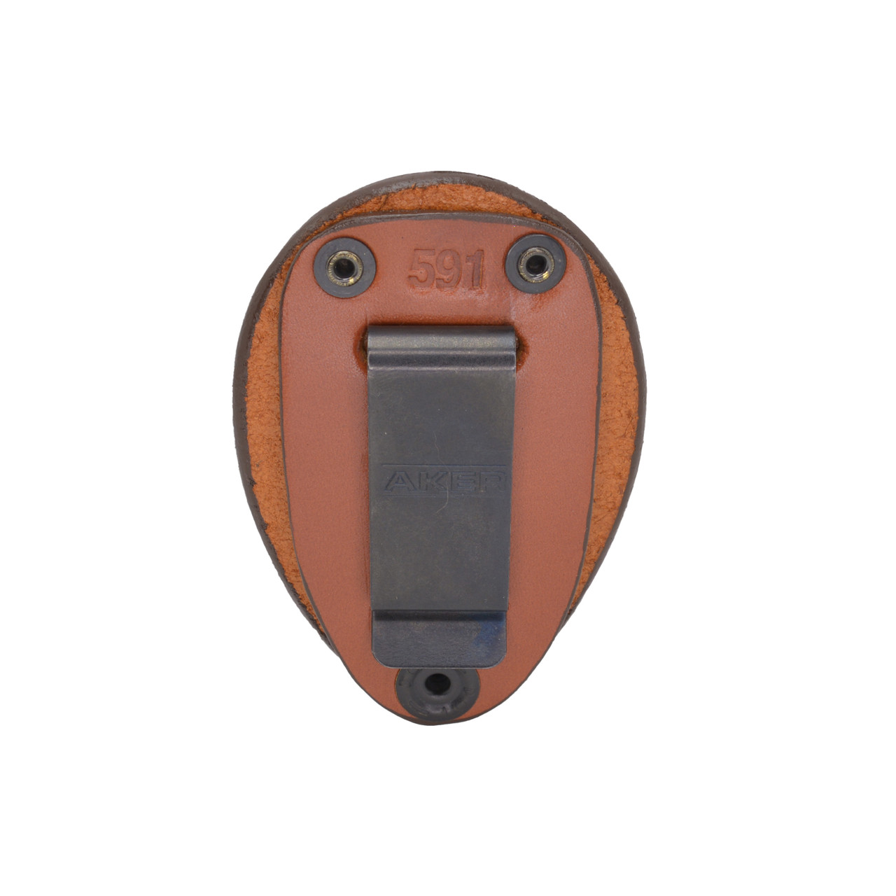 Aker Leather Clip-On Oval Badge Holder | Oval Shield Holder