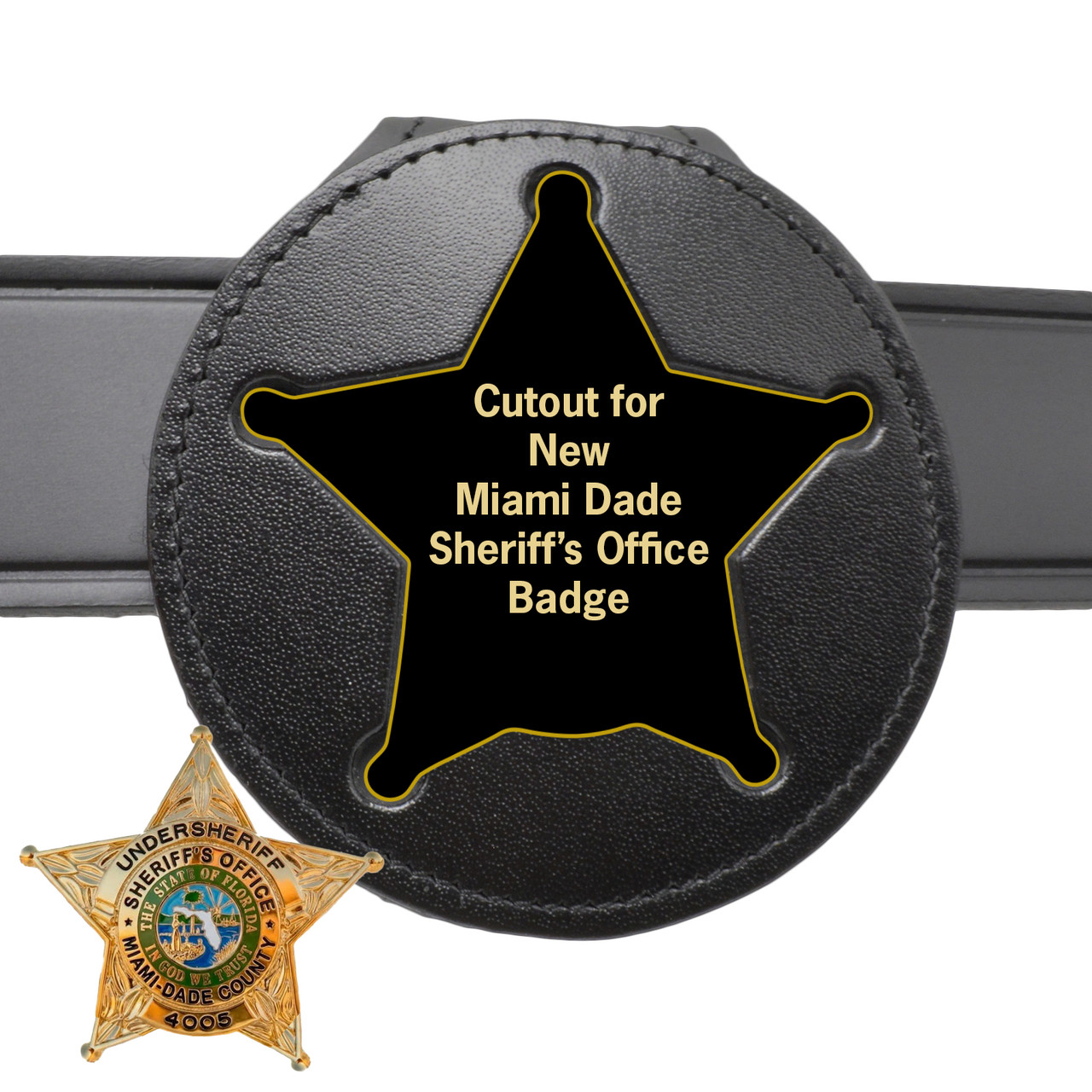 Miami Dade Sheriff Belt Clip Badge Holder | MDSO Sheriff Neck