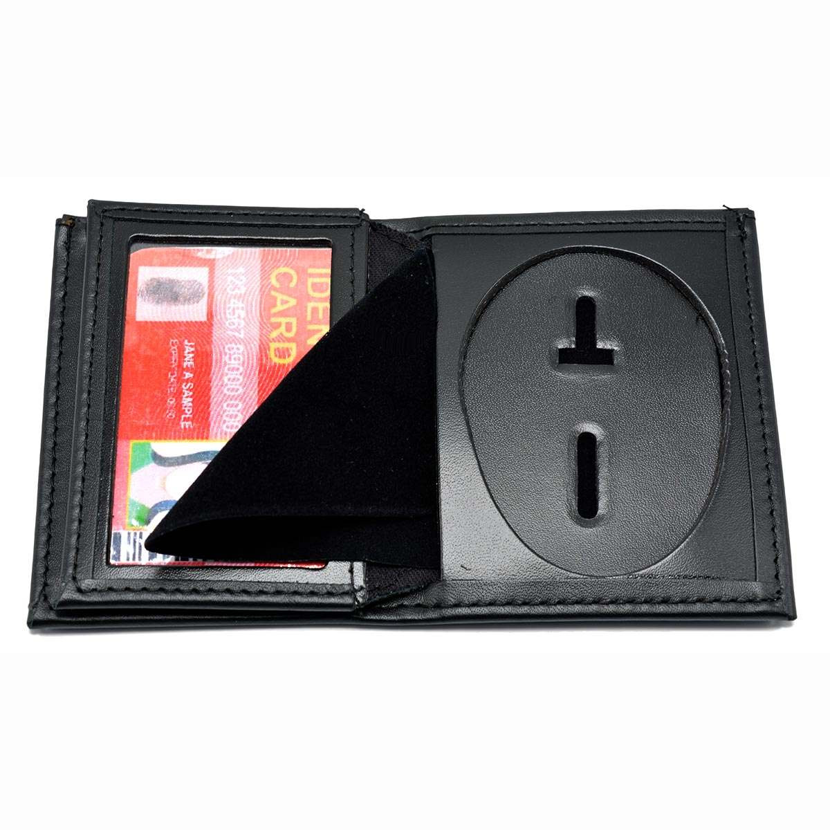 LAPD Police Badge Wallet | Oval Cutout Police Officer Badge Wallet |