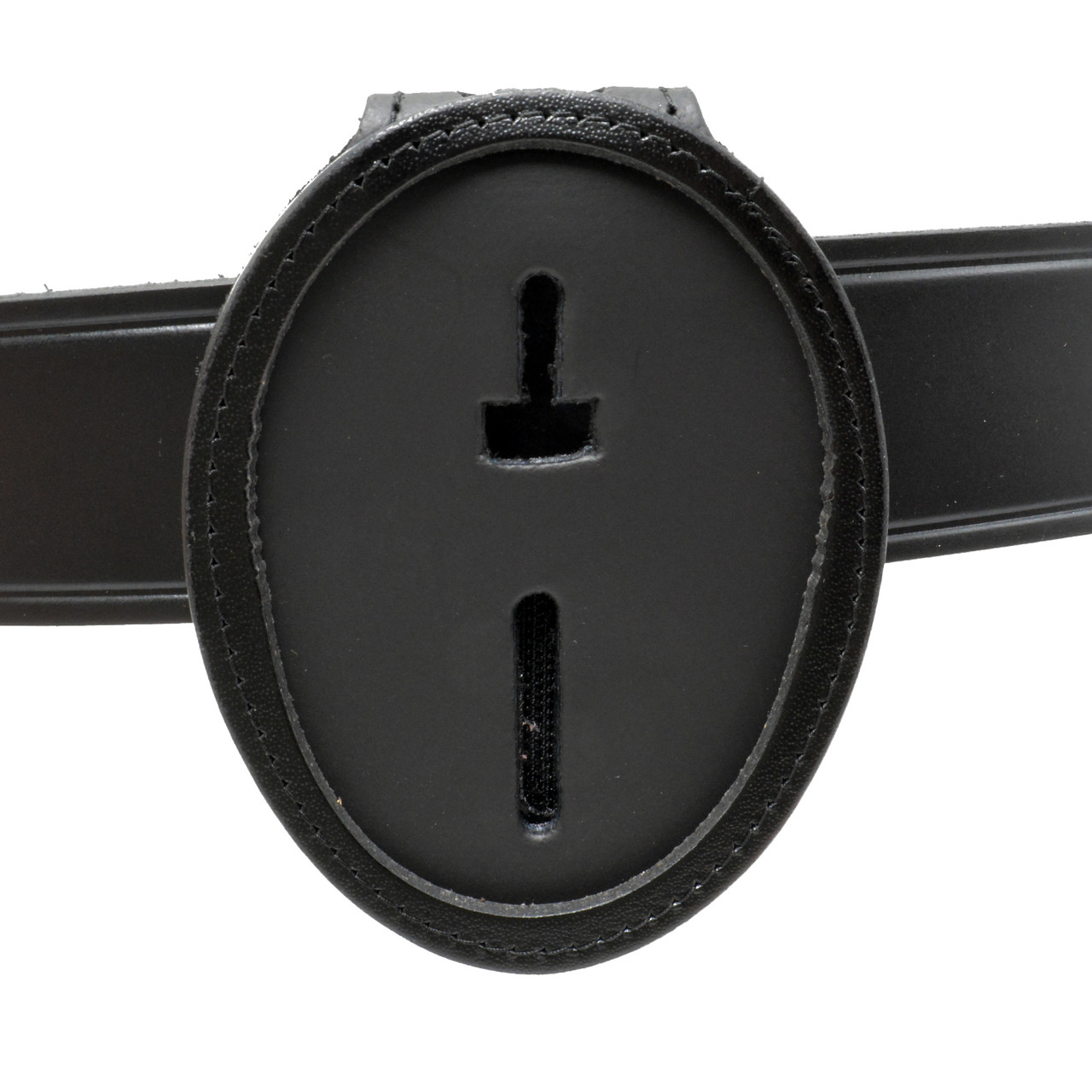 LAPD Badge Holder | Belt Clip & Neck Chain, Oval Cutout