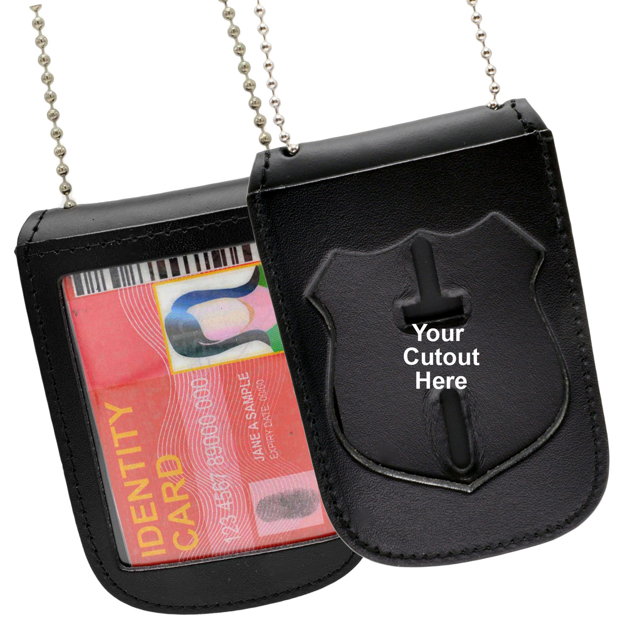 【Llife】SOFT STEER CARD CASE+NECK HOLDER 3Pcs ID Badge Holder Lanyard with Card Holder, Black, Suitable for