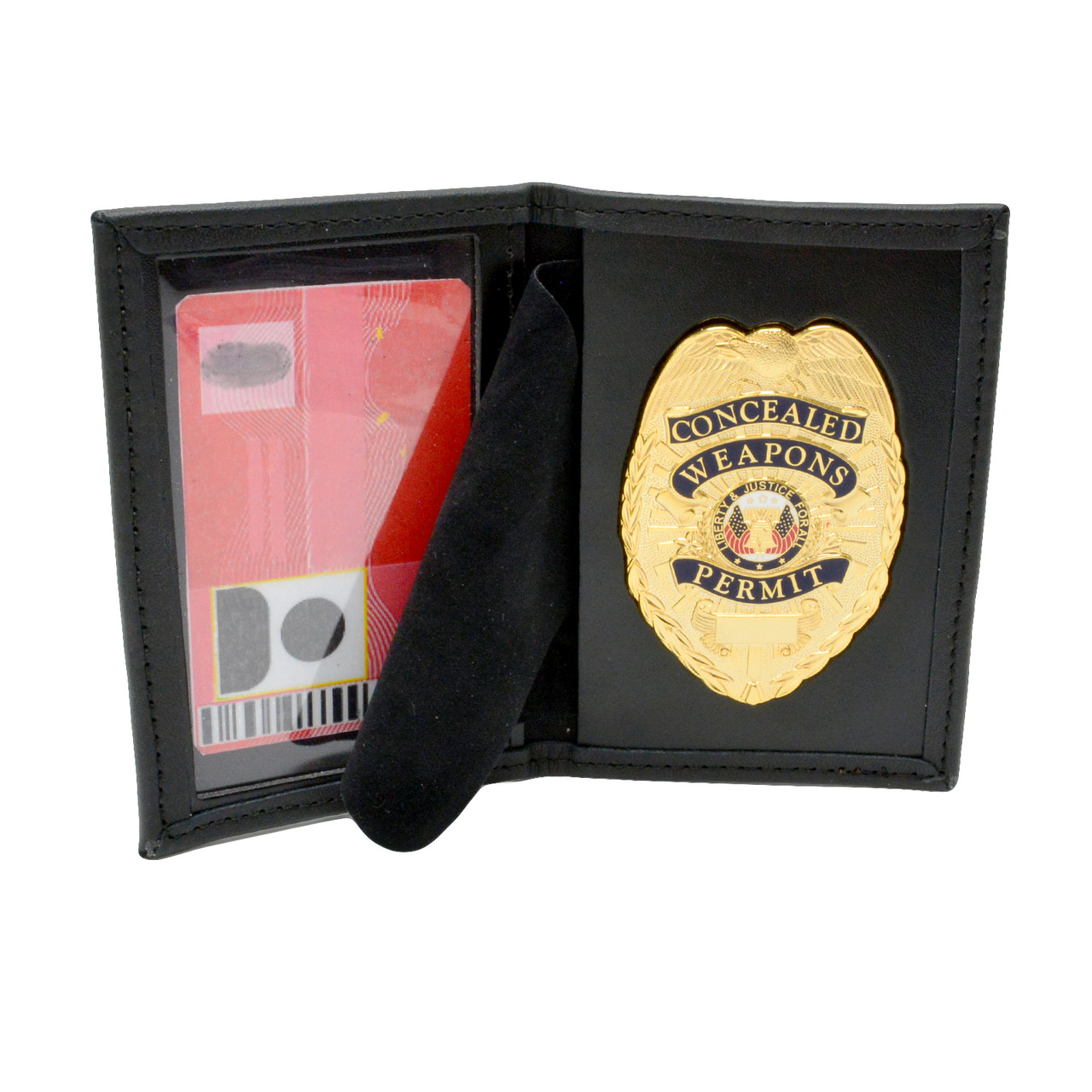 Concealed Weapons Permit Flat Badge and Case Combo | CWP badge and