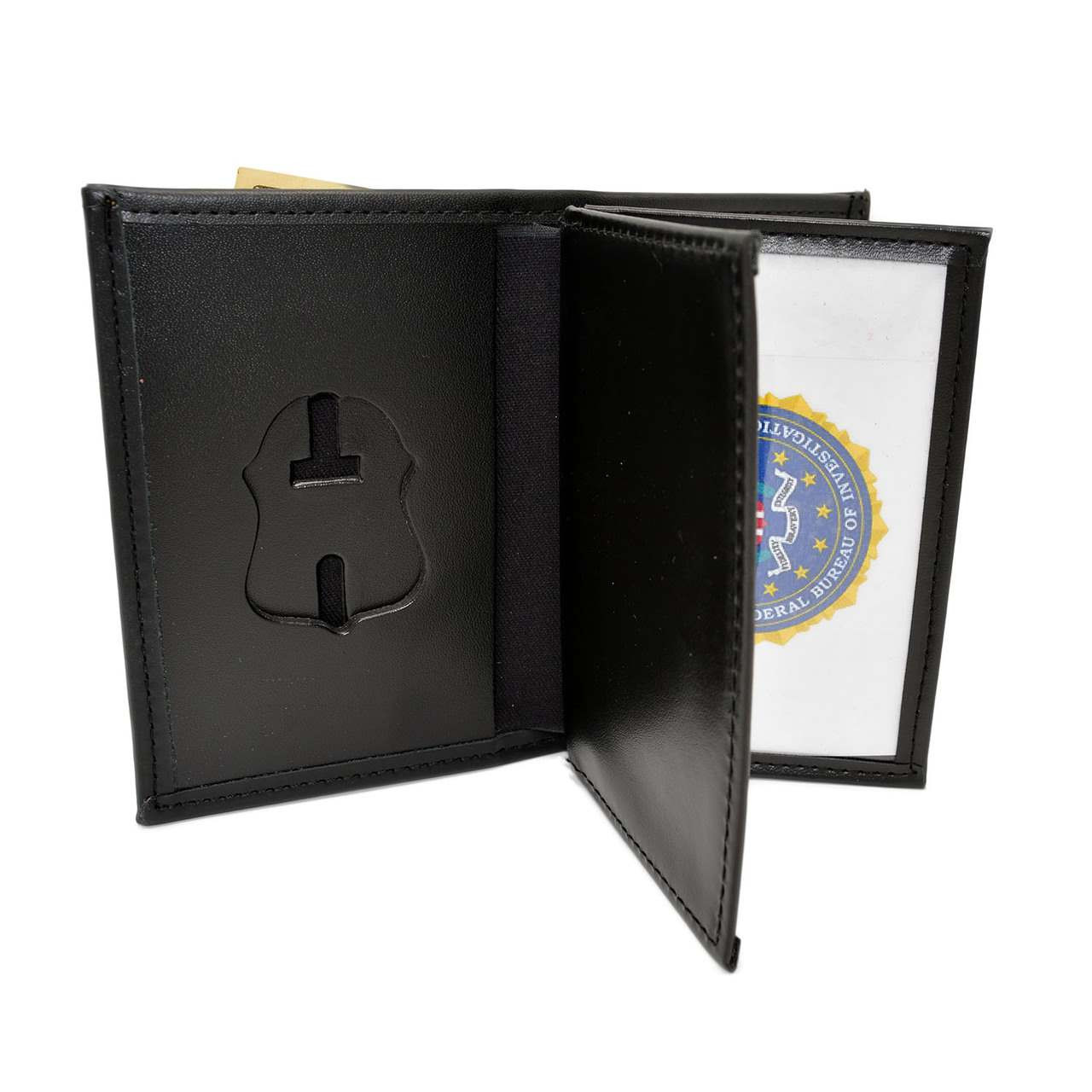 FBI Special Agent Leather Badge Wallet with Double ID Slots
