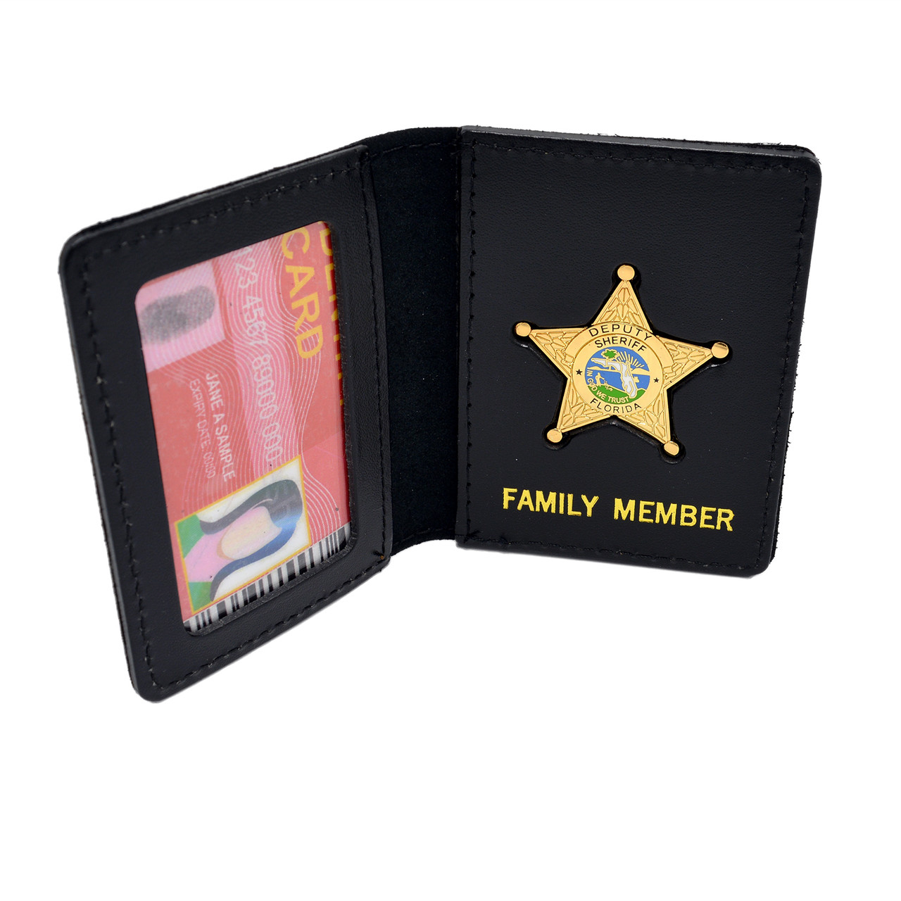 Florida Sheriff Star Badge Family Member ID Wallet