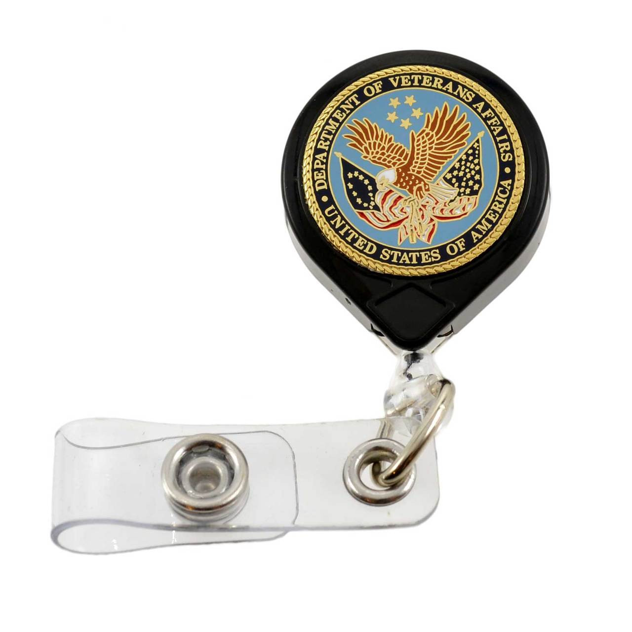 Veterans Affairs Logo Retractable Badge Reel ID Holder (Alligator Clip)