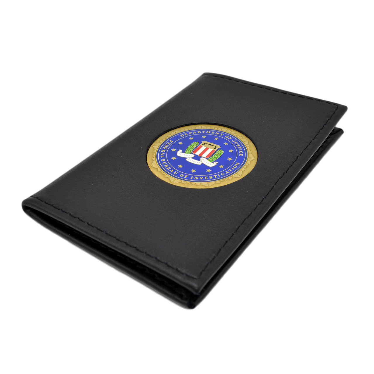 FBI Medallion Credential Case | Double ID Leather Case | Justice