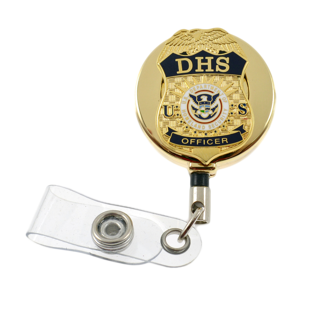 Police Shield Badge Reel. Police Wife Back the Blue Police Officer  Retractable Badge Reel Layard