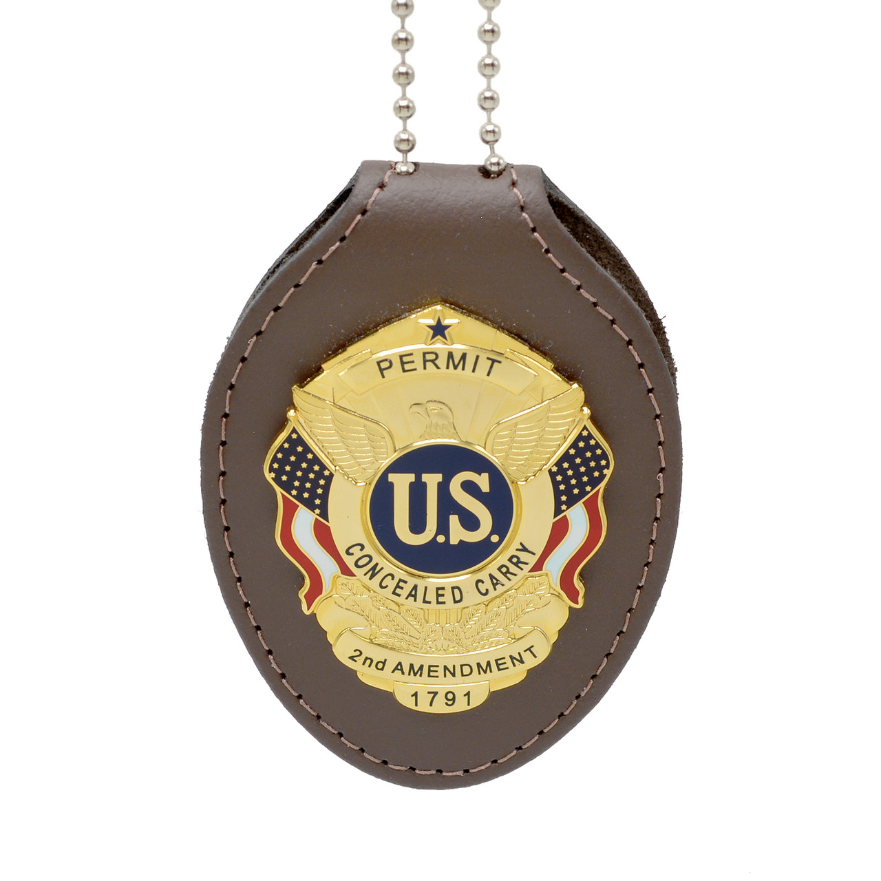 Concealed Carry Permit with Universal Belt Clip Holder and Neck Chain