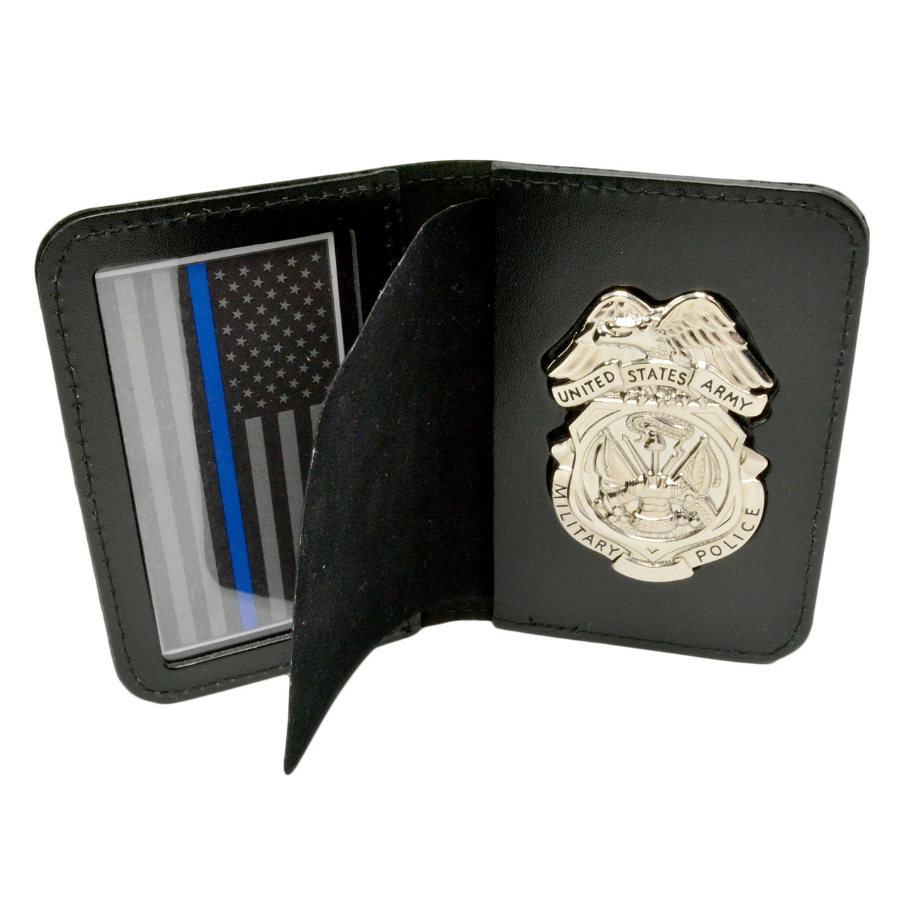 米国ポリスバッジ【US Army Military Police】PFホルダー付 ARMY MILITARY POLICE INVESTIGATORS MPI BADGE HOLDER with SILVER OX