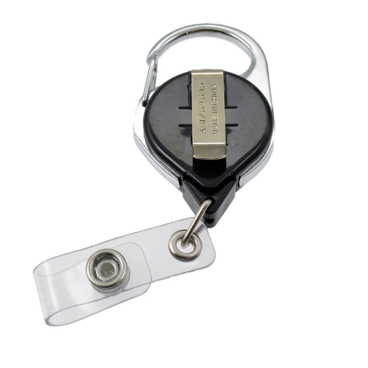 DHS Carabiner Retractable Badge Reel | DHS PIV Card ID Holder