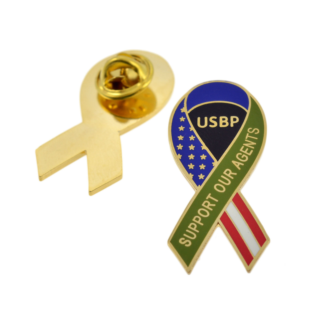 Border Patrol Support Our Agents Lapel Pin | USBP Ribbon Pin
