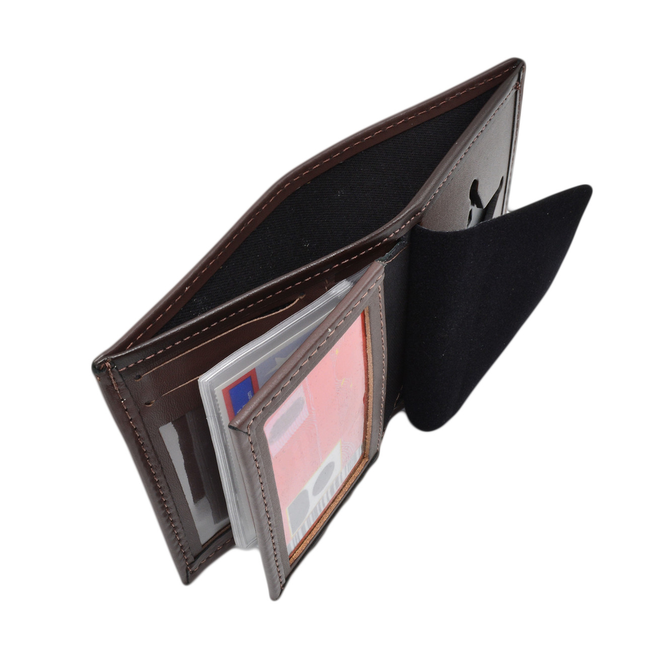 Boston Leather Trifold Badge Wallet