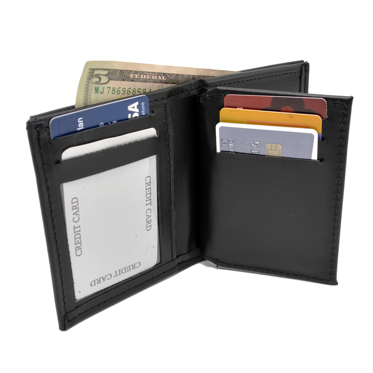 Perfect Fit Model 104-A Bifold Hidden Badge Wallet - Double ID - Cutout