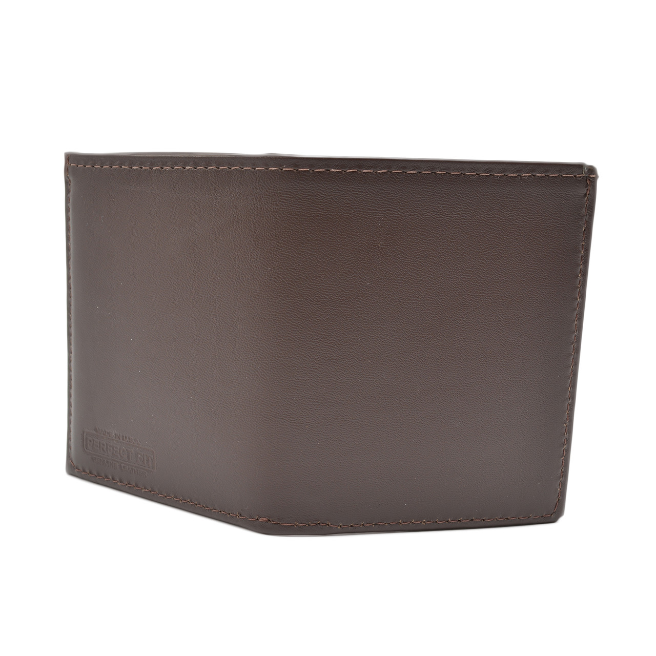 Bifold Leather Wallet with Challenge Coin Pouch