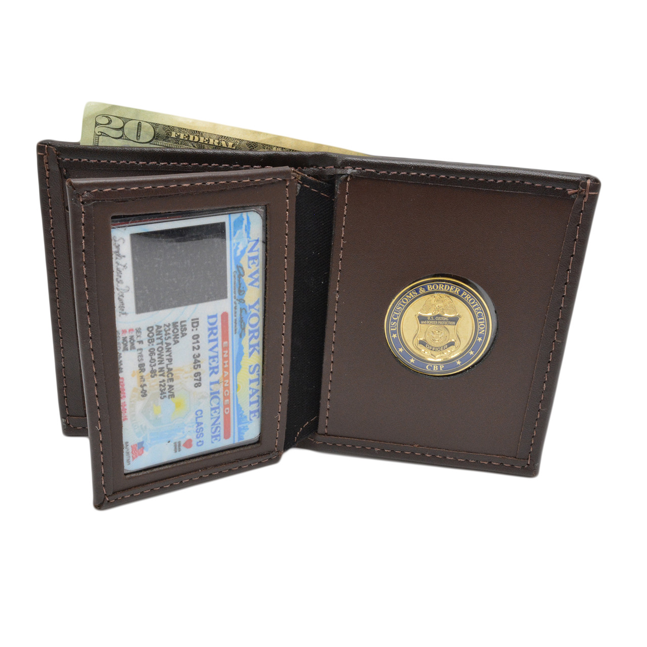 Brown Leather Bi-Fold Wallet with Coin Pouch - PEDRO US