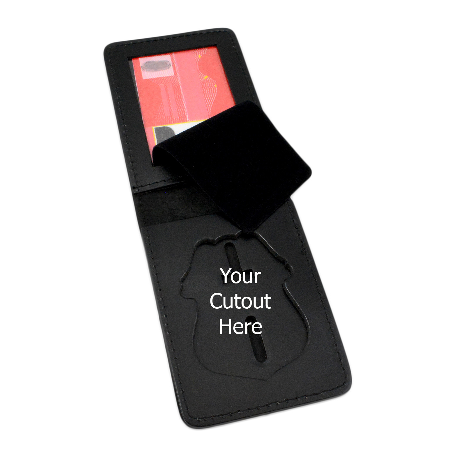 Leather Private Investigator ID Case with Mini Badge Private