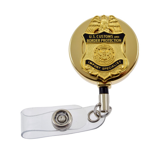 Specialist ID Gold Retractable Badge Reel with Belt  
