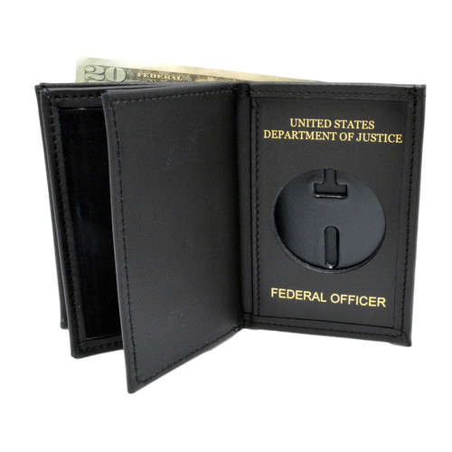 FBOP Federal Bureau of Prisons Federal Style 2 ID Badge Wallet - New Round Badge