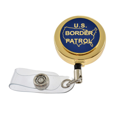 U S Border Patrol Logo Retractable Badge Reel ID Holder