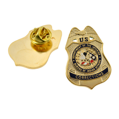 Bureau of Indian Affairs Corrections Officer Mini Badge Lapel Pin