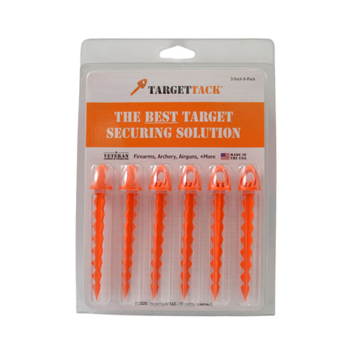 TargetTack® Reuseable Target Holder Pins - 3 Inch for Archery Targets Original Orange TargetTack® Reuseable Target Holder Pins - 3 Inch for Archery Targets Original Orange