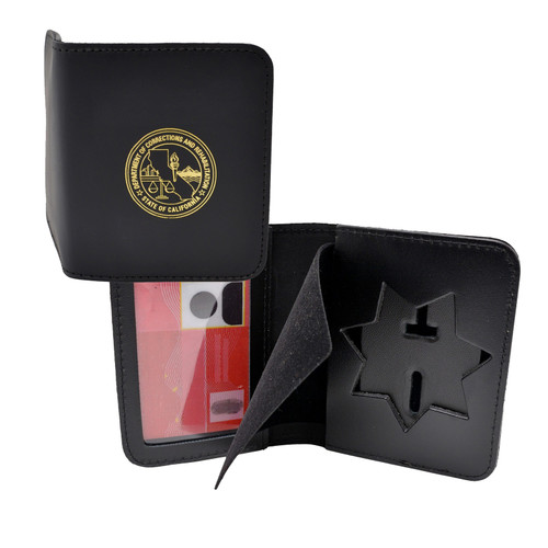California Corrections Badge ID Case -Blackinton B2001 - CDCR Logo Imprint California Corrections Badge ID Case -Blackinton B2001 - CDCR Logo Imprint