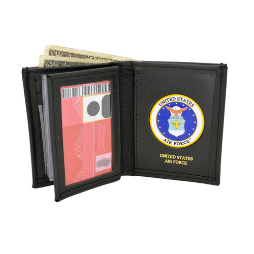 U. S. Air Force Seal Medallion Bi-fold Men's Leather Wallet