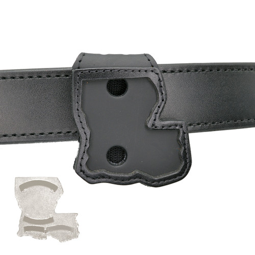 Louisiana Police Sheriff Belt Clip Badge Holder with Pocket and Chain b1114