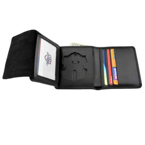 Cincinnati Police Officer Family Member Badge Leather Id Wallet Case