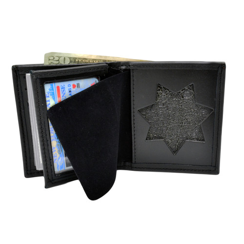 7 Pointed Star Leather Badge Holder