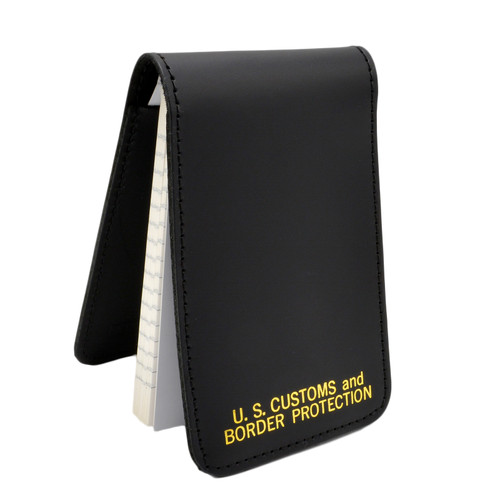 Perfect Fit Police Leather Pad Style 3 x 5 Notebook Case - Gold Foil Imprint