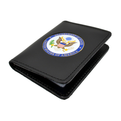 Perfect Fit Double ID Duty Leather ID License Case - State Department  Medallion