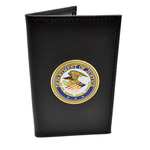 CL-006 DOJ Department of Justice Retractable ID Reel Metal ID Card Holder Dept.