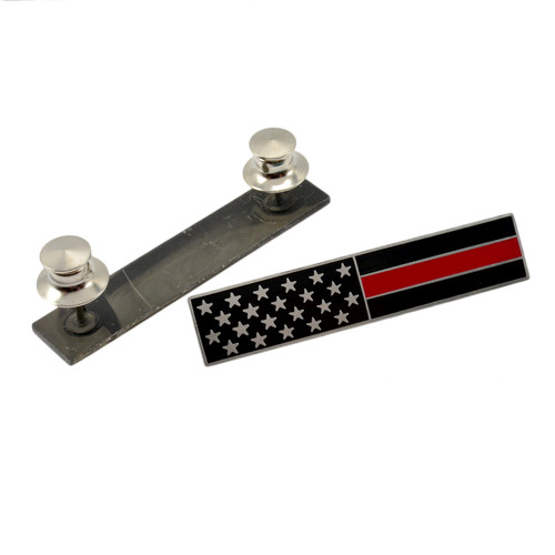 Subdued American Flag Red Line Firefighter Citation Bar