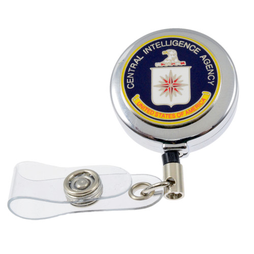 Veterans Affairs Police Mini Badge Retractable ID Holder Reel