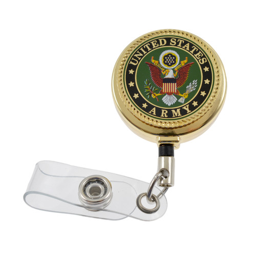 Army Military Police Mini Badge Retractable ID Holder Reel | MP
