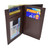 USPP Postal Police sergeant double ID badge wallet, closed, brown genuine leather