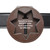 brown leather belt clip badge holder