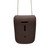 Recessed Neck Badge & Id Holder with Chain - brown leather