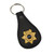 7 Point Star Sheriff Mini Badge Leather Key Ring