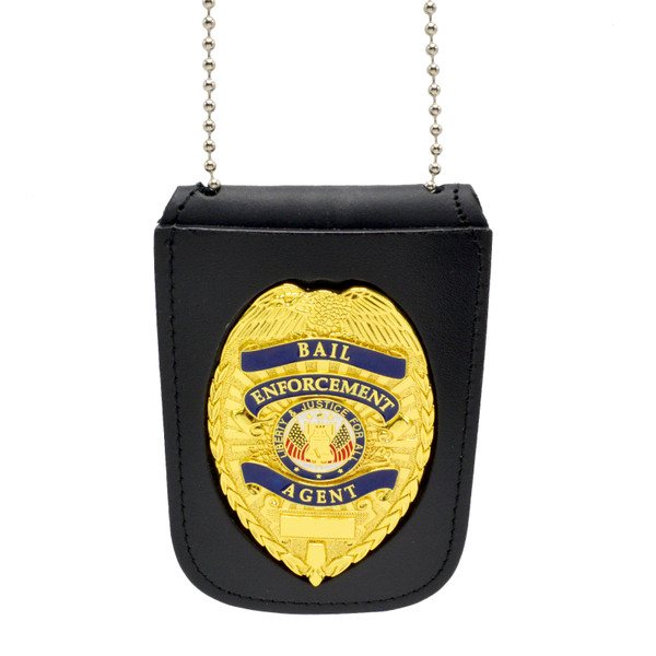 Bail Enforcement Agent Badge with Neck Chain and ID Holder